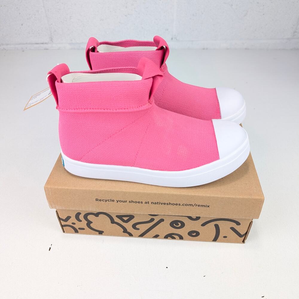 Native Jefferson Hydroknit Hightop Shoes - Youth Big Kid 3 - Pink